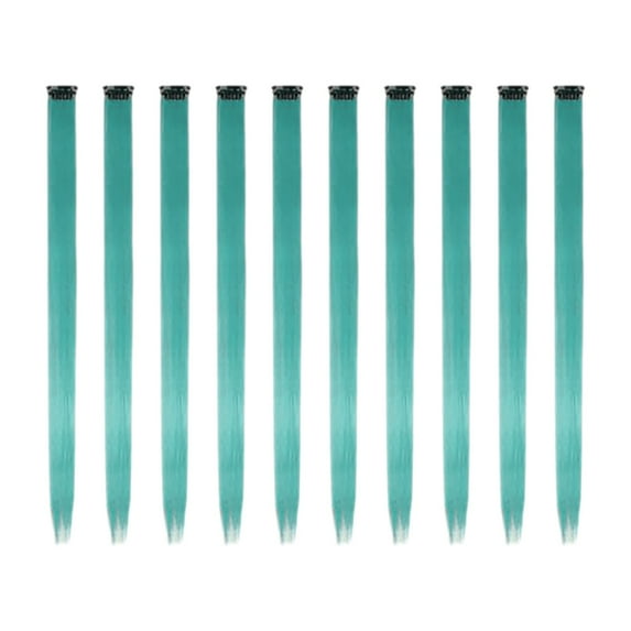 Beauos Clearance Colored Hair Extensions, Multi-Colors Party Highlights Clip in Synthetic Hair, Hair Extensions Clearance Sale, 10X Wig Extensions