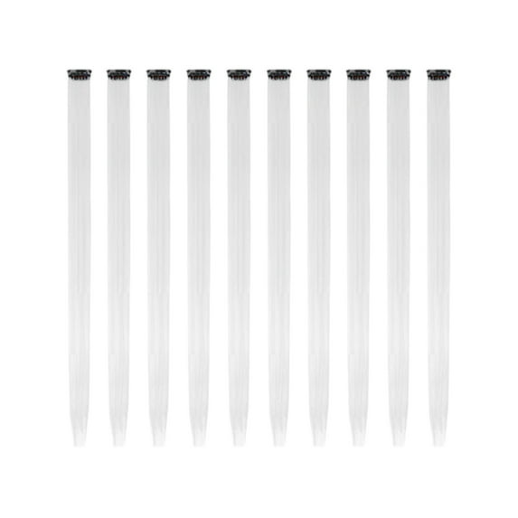 Beauos Clearance Colored Hair Extensions, Multi-Colors Party Highlights Clip in Synthetic Hair, Hair Extensions Clearance Sale, 10X Wig Extensions