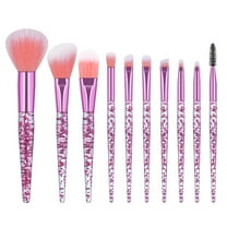 Beauos Clearance Dazzled Glitter Makeup Brush Set - Bling Cute Crystal Brushes Sets for Face Eye Eyeshadow Lip Blushs, Makeup Brush Set Clearance Sale, 10*Makeup Brushes