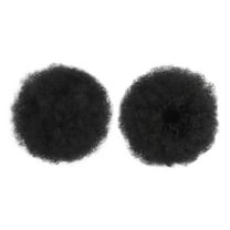 Beauos Drawstring Ponytail Extension for Black Women, Premium Medium Short Synthetic Puff Ponytail for Natural Hair, Clip on Kinky Drawstring Curly Ponytail Bun, 1X Fluffy Hair Set