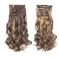 thumbnail image 1 of Beauos Hair Extensions 20inch Synthetic Curly Wavy Natural Blonde Thick Clip in Stylish Fasionable Fabulous Hair Piece 6 Pieces for Women, Wigs for Women , 1X Wig, 1 of 7
