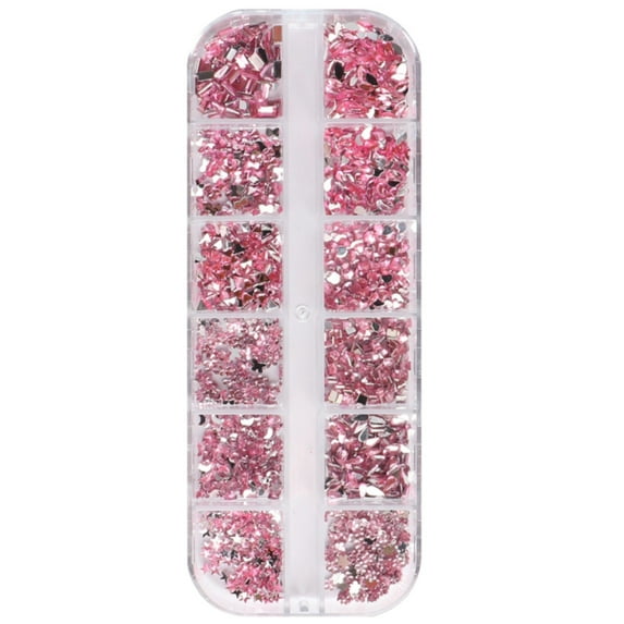 Beauos Clearance Nail Arts Rhinestones Round & Multi Shape Nail Gems Nail Design Kit Accessories Nail Glitter Crystals Jewels Diamonds for Nail Decoration Make Up Diy Clothing Phone Decor