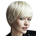 thumbnail image 1 of Beauos Clearance Women Wig Straight Girls Fiber Female Fashion Wig White Hair Short Short Wig, Wigs for Women Clearance Sale, 1 Wig, 1 of 6