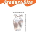 thumbnail image 1 of Beauos Elegant Handmade Glass Vase with Vertical Stripe for Desktop Miniature Decoration (2X1+3X1In, 1Pcs) Clear2, 1 of 8