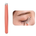thumbnail image 1 of Beauos Eyebrow Tweezers (Hot Pink) - Stainless Steel with Protective Caps, Slant/Pointed Tips, Multi-Use for Brows, Blackheads & Crafts, Portable Case, 1 of 8