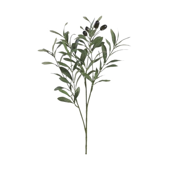 Beauos Lifelike Artificial Olive Branch with Fruits for Wedding Home Decor Courtyard Styling (Green3), 1Pcs