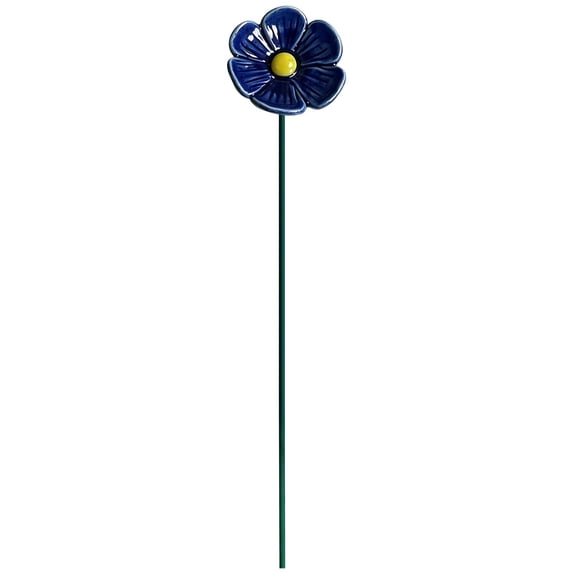 Beauos Navy Lifelike Artificial Flower Decoration for Garden Outdoor Weather Resistant Fake Flowers for Porch Patio Balcony Home Decor (11X2In, 1Pcs)