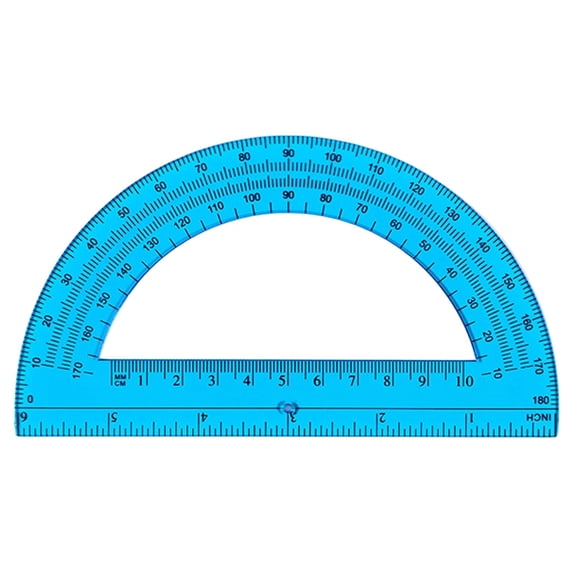 Beauos Plastic Protractor with 180 Degree Scale, Geometry Measuring Tool for Office Home
