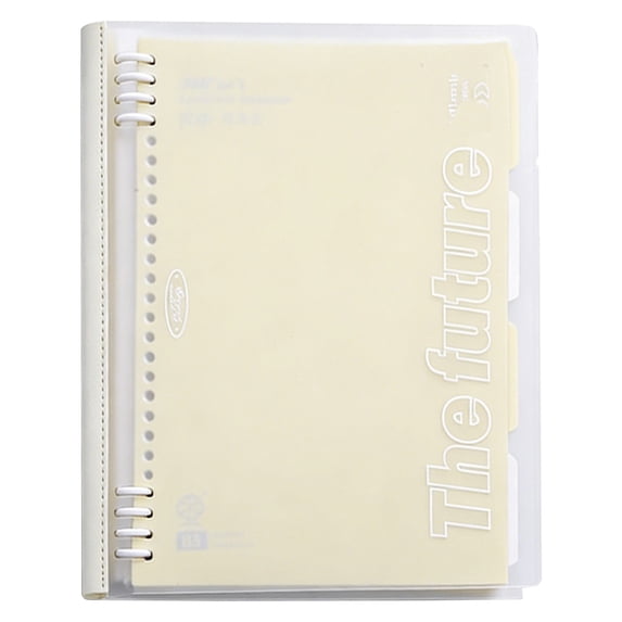 Beauos Yellow Loose Leaf Notebook, Detachable Ring Binder Refillable Planner for School Office Supplies (1Pcs, 11X9In)
