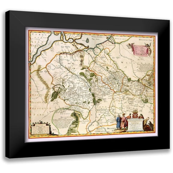 Beauplan 14x12 Black Modern Framed Museum Art Print Titled - Ukraine - Beauplan