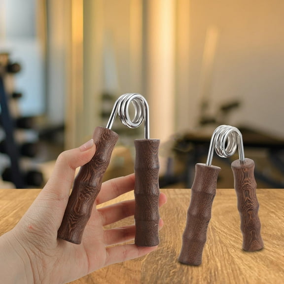 Beaupretty Brown Wooden Hand Gripper for Fitness Heavy-Duty Finger Trainer and Wrist Exerciser