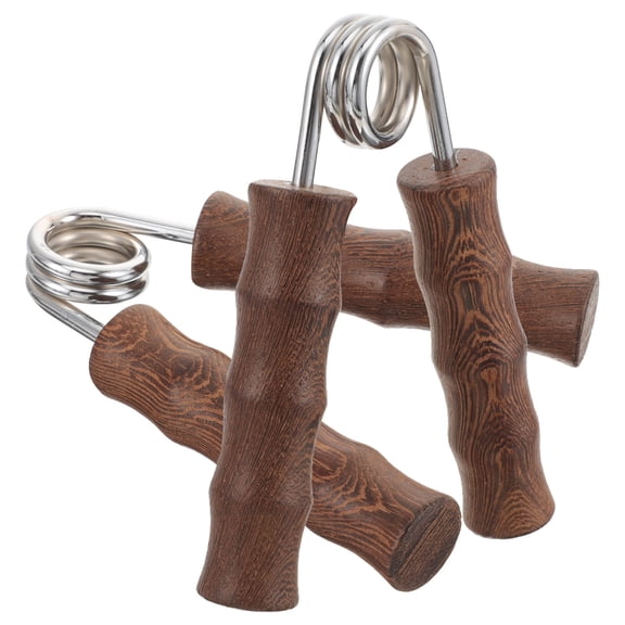 Beaupretty Wooden Hand Gripper for Fitness Durable Grip Strength Trainer Hand Exerciser Ideal for Brown