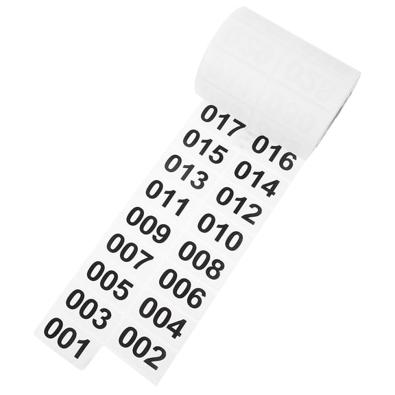 Beaupretty Number Stickers White Self Adhesive for Warehouse Labels and Home Decoration Easy to Paste