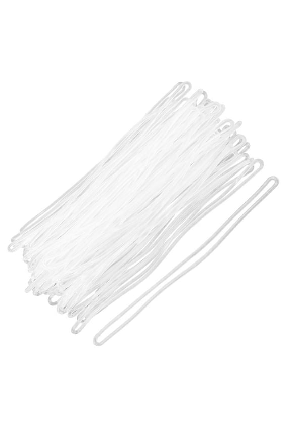 1Set Transparent PVC Luggage Loops Elastic Straps for Travel Bag Tag Use