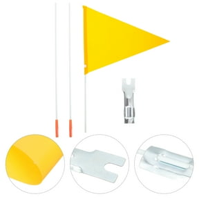 Beaupretty Durable Yellow Bike Flag, High Visibility Safety Flag for Cyclists 1Set