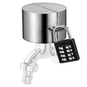 Beaupretty 1Set Garden Hose Spigot Lock with Metal Protector and Combination Padlock for Outdoor Use