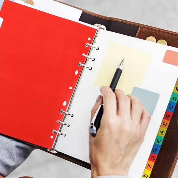 Beaupretty 20 Pages Plastic Index Dividers Assorted Color Document Separation for Office Work