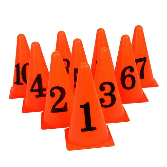 Beaupretty 10 Pcs Football Training Markers for Outdoor Training Agility Cones PE Orange for Fan Gear