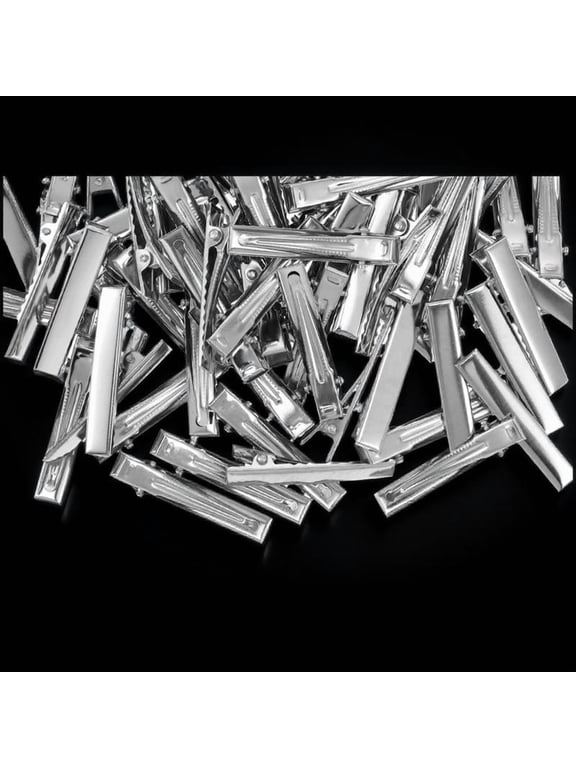 Silver Duckbill Clips with Teeth for Stylish Hair Making 100Pcs