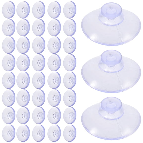 Beaupretty Suction Cup Hooks Transparent PVC for Glass Table Tops 100Pcs