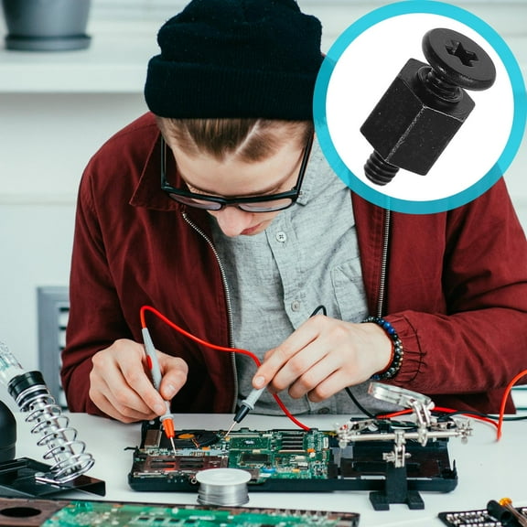 Beaupretty 10Pcs M2 Motherboard Mounting Screw Black Metal Computer Part