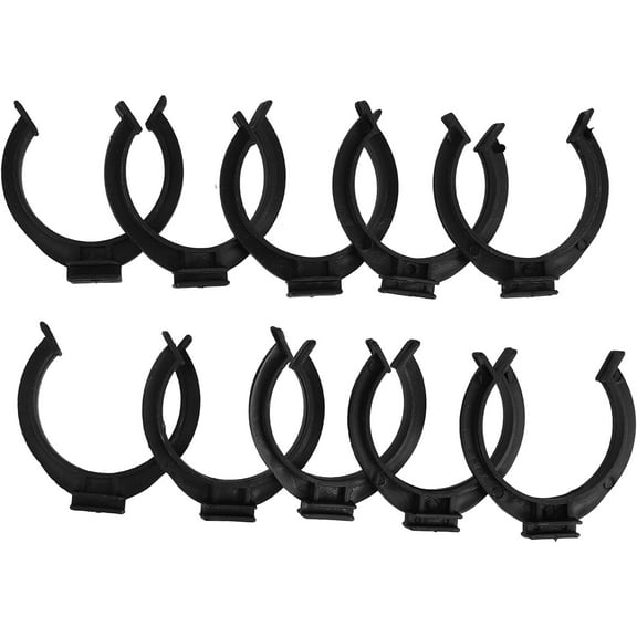 Beaupretty 10Pcs Easy Install Black Cabinet Toe Kick Clips Plastic Foot Buckle for Cabinet Leveling