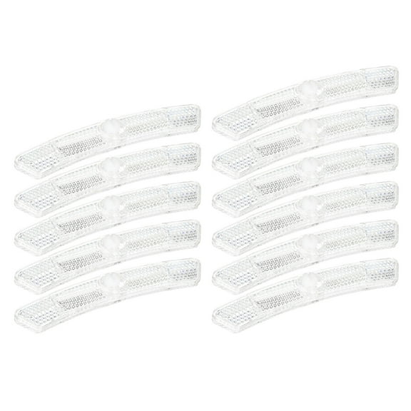 Beaupretty 10Pcs Mountain Bike White Plastic Wheel Reflectors Spoke Accessories Safety Warning Signs