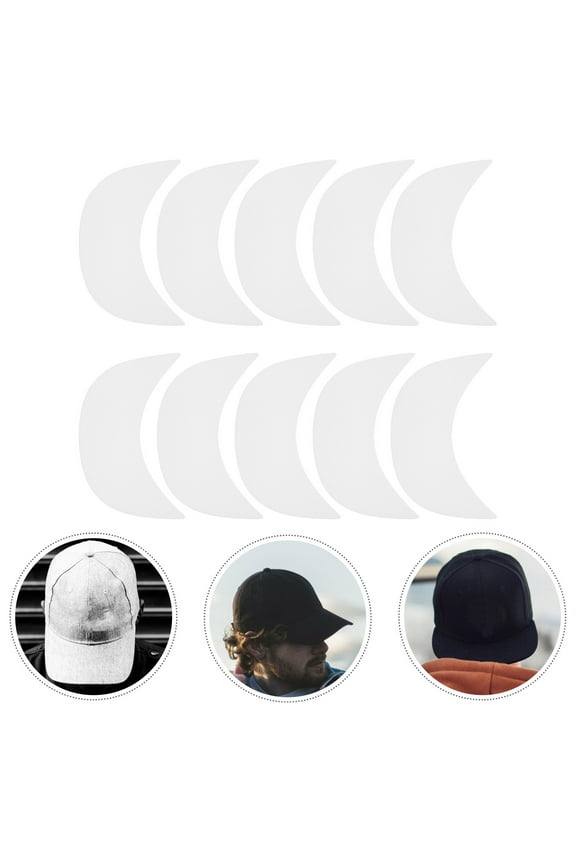 10Pcs White Plastic Hat Brim Liner for Cap Shaper and Visor Board