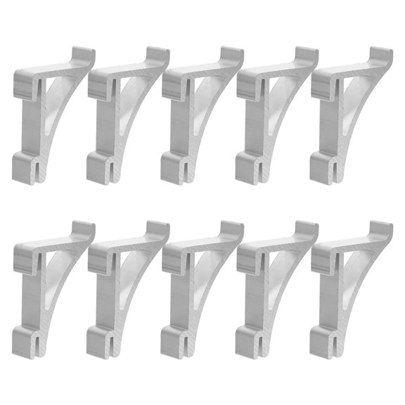 Beaupretty Sturdy Aluminum Freezer Shelf Hooks Silver Easy to Install for Storage 10Pcs