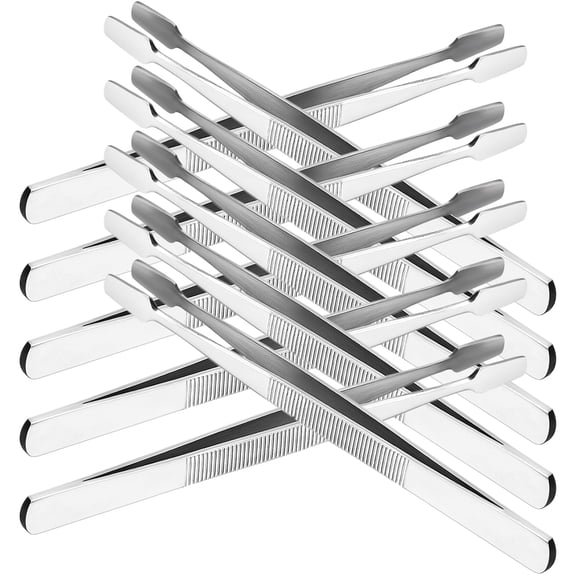 Beaupretty 10Pcs Stainless Steel Stamp Tweezers for Collectors with Ergonomic Grip and Durable Design