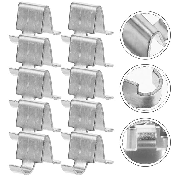 Beaupretty Silver Metal Shelf Support Clips for Cabinets Heavy Duty 10Pcs