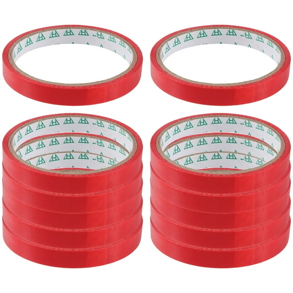 Beaupretty 12Pcs Packaging Bag Sealing Tape in Red for Supermarket Tying Machines Daily Use