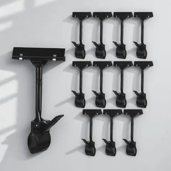 Beaupretty 12Pcs Black Rotating Label Holder Clips Plastic Price Tag Organizer for Retail Use
