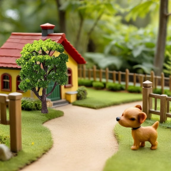 Beaupretty 12Pcs Green Landscape Trees Plastic for House and Office Decoration