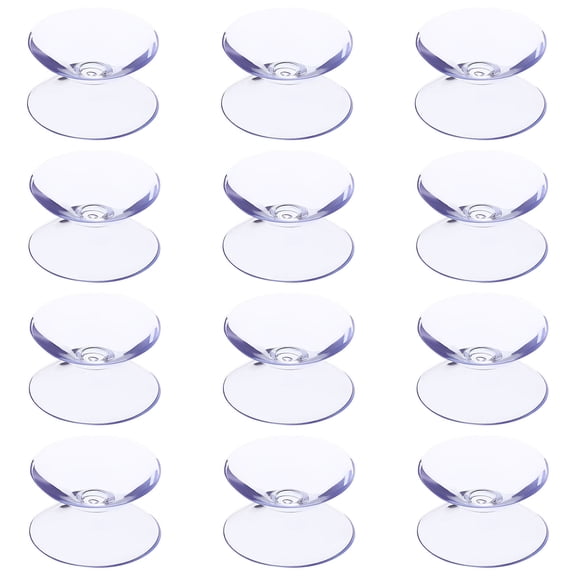 Beaupretty 12pcs Double Sided Suction Cups Transparent Silicone Anti-slip Pads for Household Users