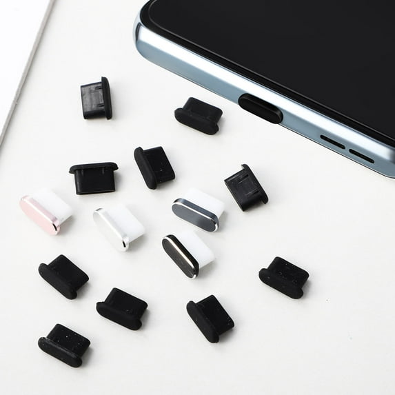 Beaupretty Compact USB C Plugs Assorted Color Metal Silicone for Easy Installation 14Pcs