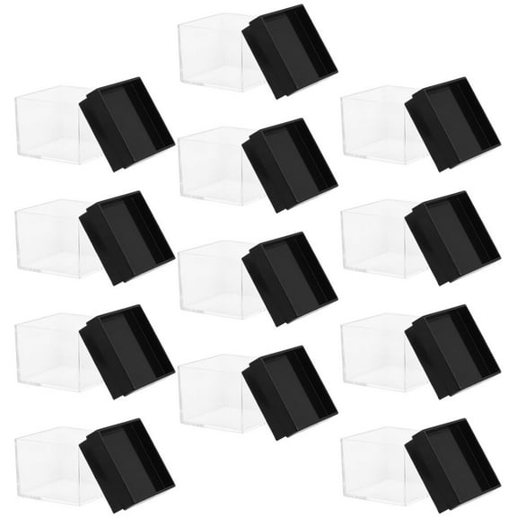 Beaupretty Rectangular Transparent Box Specimen Display Clear 15Pcs