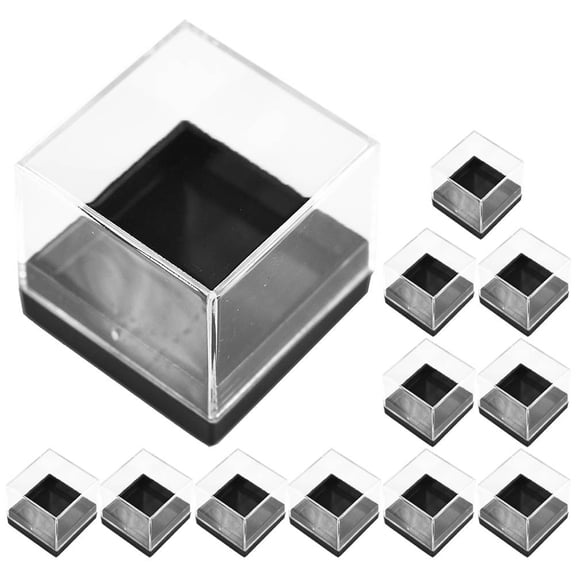 Beaupretty Transparent Display Box Ps Clear Organizer for Mineral Specimens 15Pcs