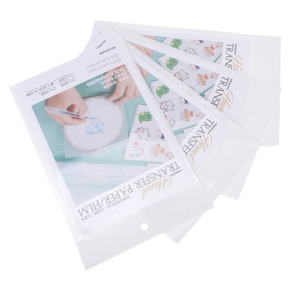 Beaupretty Transparent Water-Soluble Pva Film for Embroidery and Craft Making 16Pcs