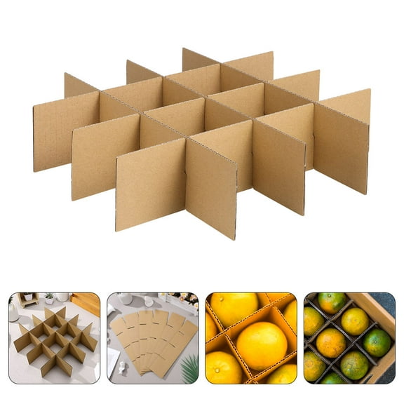 Beaupretty Khaki Cardboard Box Dividers for Moving - Easy to Use and Aesthetic 18Pcs
