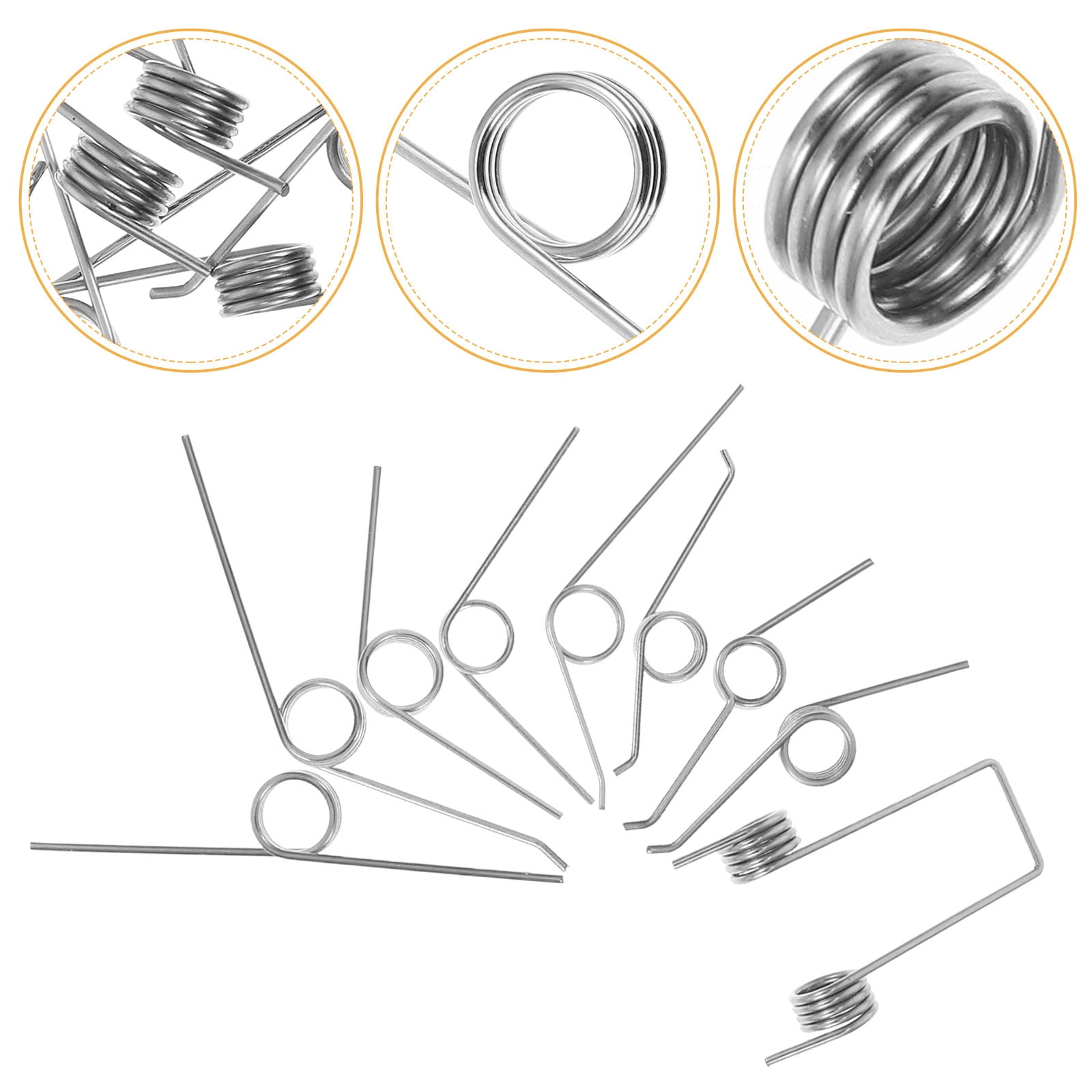 Spring Metal Lid Beaupretty Trash Can Torsional Spring Plated Silver Metal for Lid ...