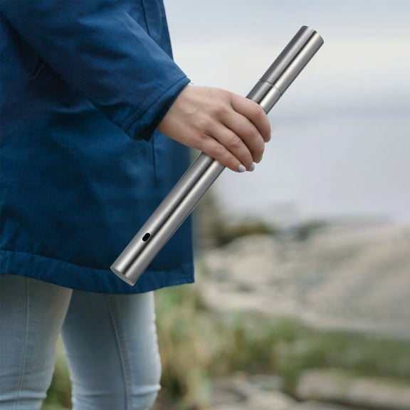 Beaupretty Stainless Steel Certificate Holder Tube for Home Use with Stable Base and Elegant Design