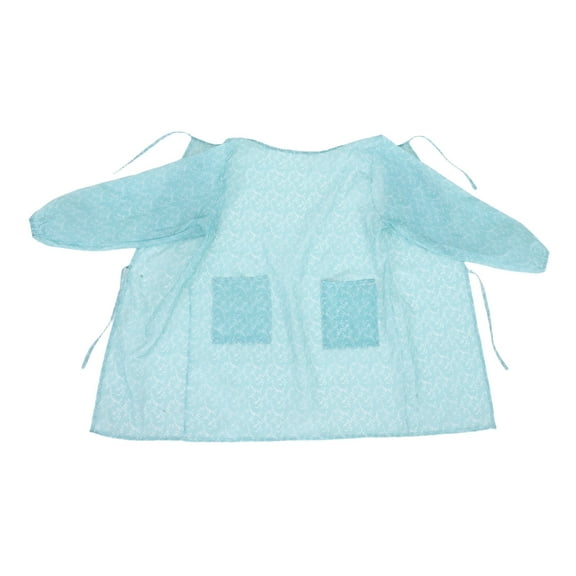 Beaupretty Blue Polyester Waterproof Apron for Kitchen and Coffee Shops