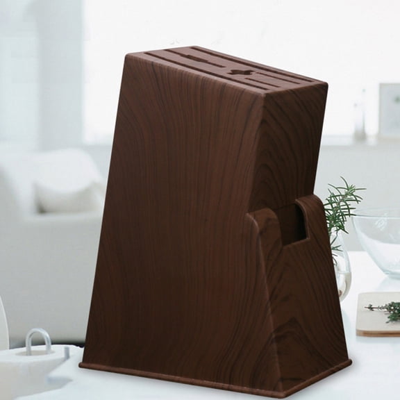 Beaupretty 1Pc Kitchen Desktop Cutter Storage Rack Brown Plastic Storage Container for Kitchen