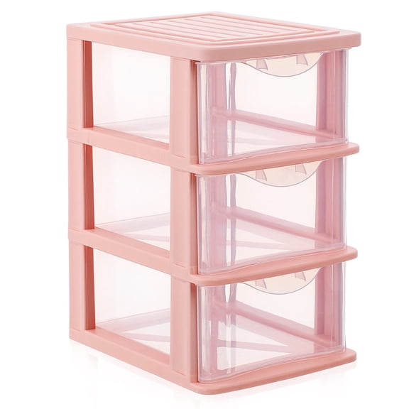 Beaupretty Transparent Desktop Storage Case with Drawers for Makeup Organization 1Pc