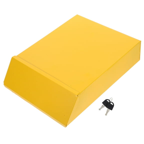 Beaupretty Premium Yellow Iron Mailbox European Style for Home Storage Use