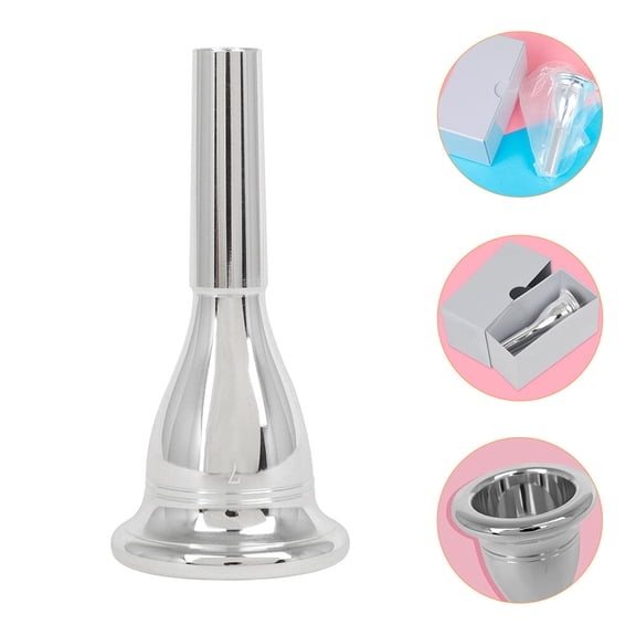 Beaupretty 1Pcs Marching Tuba Mouthpiece Musical Instrument Silver Brass Replacement