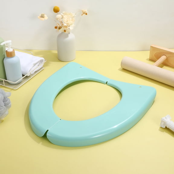 Beaupretty Folding Potty Seat Cover Green PP Durable for Home and Travel Use