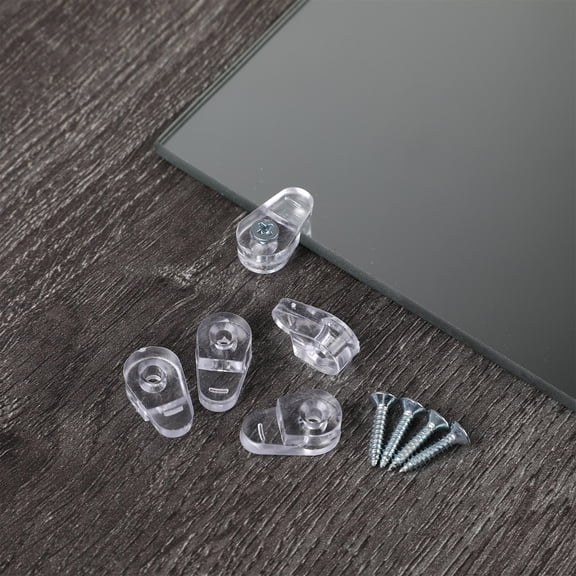 Beaupretty Clear Plastic Mirror Mounting Clips for Home Multiple Uses 20Pcs