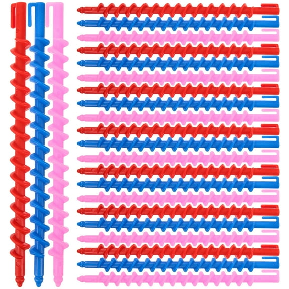 Beaupretty 20Pcs Spiral Hair Curling Rods for Retro Waves and Secure Hold